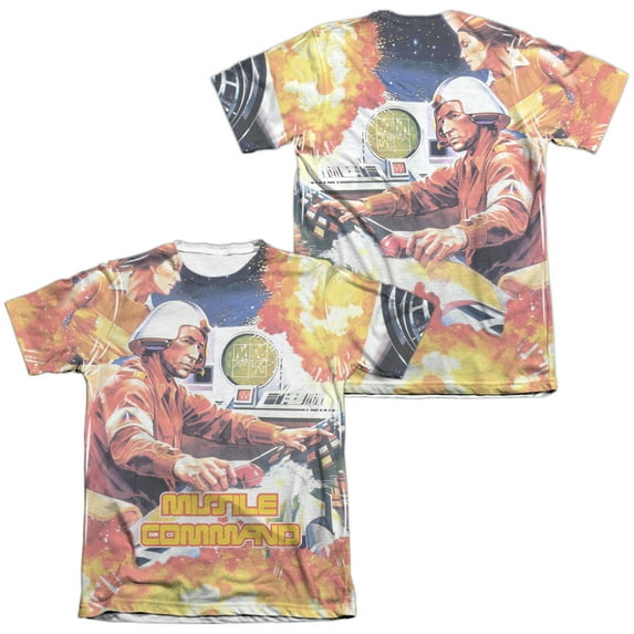 Atari - Missle Commander (Front/Back Print) - Short Sleeve Shirt - Medium
