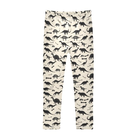 joogoo Girls' Leggings Retro Dinosaurs Yoga Pants 6T
