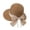 Khaki13, variant on Sun Hats for Women Dome Fine Woven Straw Bucket Sun Hat with Pearl Studded Organza Satin Big Back Bow Decor, Wide Curved Floppy Brim Hat Baseball Cap