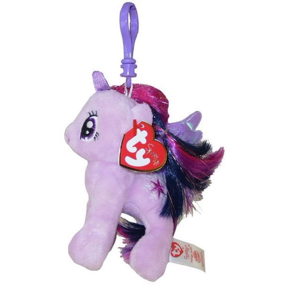 NEW TY - PRINCESS TWILIGHT Pony (Plastic Key Clip - 5 ") Plush