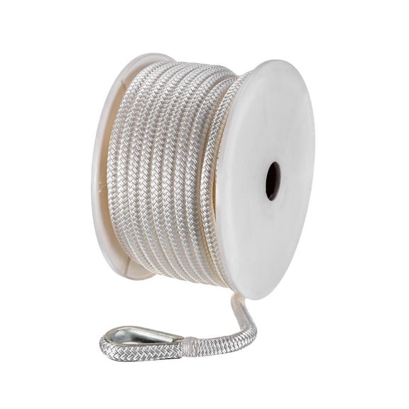 SeaChoice 42101; Anchor Line White Braided 3/8 X 100