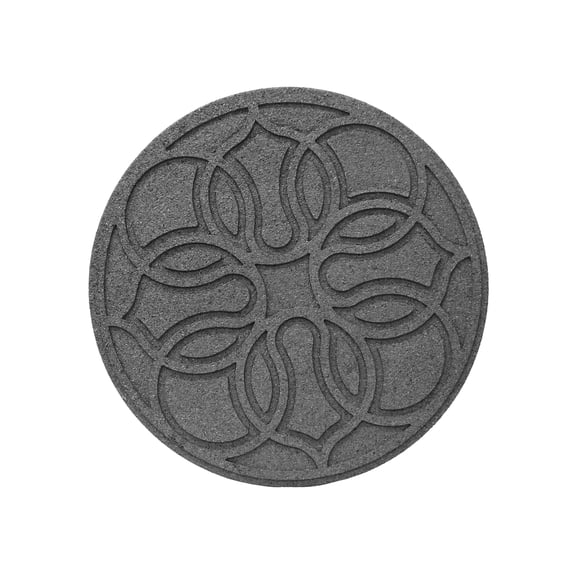TierraVerde 4 Pack 18" x 18" Pendant Round Decorative Outdoor Stepping Stones, Grey