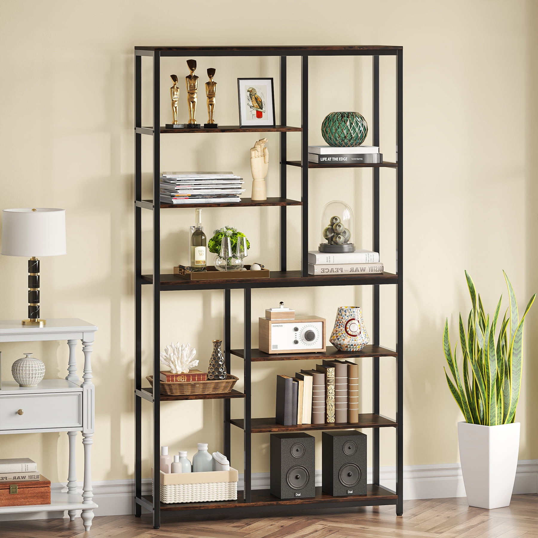 Tribesigns 9Tier Tall Bookcase with Open Shelves, 79 in. 10 Cubes