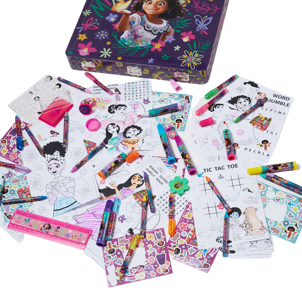 Disney Encanto Mirabel Girls Art Kit Stickers Markers Gel Pens 200 Piece Set, for Ages 3+