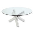thumbnail image 3 of Home Square 2-Piece Set with Round Glass Cocktail Table & Lamp Table in Clear, 3 of 7