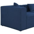 thumbnail image 5 of Meridian Furniture Cube Navy Durable Linen Modular Sectional, 5 of 9