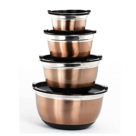MW - Stainless Steel Mixing Bowl Set with Lids - Copper (MW3520) -
