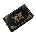 thumbnail image 1 of Caja de Tarot de Madera Porta Cartas Coleccionable Pequeño Regalo Decorativo Rectangular Juego Estrellas Luna, 1 of 9