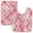 Pink and White Christmas Motifs, variant on U-Shaped Toilet Mat Plush Bathroom Rug Mat Non Slip Bathroom Mats Houses and Flowers
