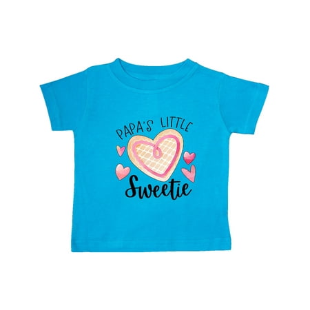 

Inktastic Papa s Little Sweetie with Pink Heart Cookie Gift Baby Boy or Baby Girl T-Shirt