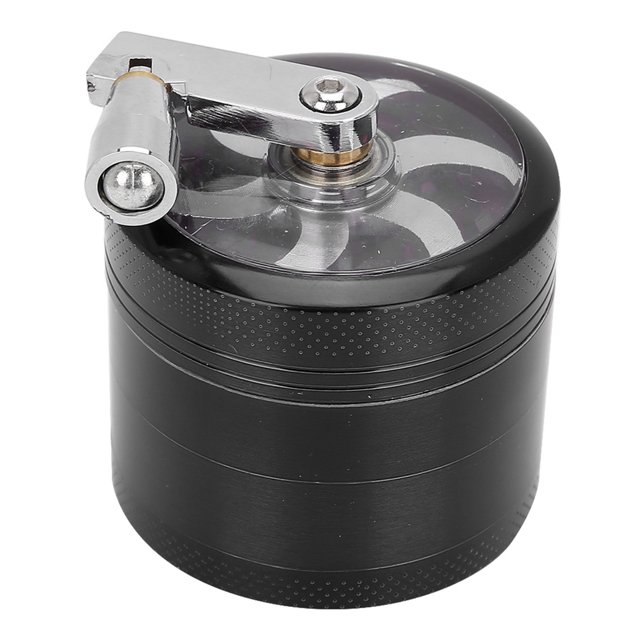 Molinillo para fumar de 4 capas, herramienta de pulido de aleación de zinc agitada a mano, 55 mm con cubierta magnética