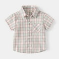 thumbnail image 2 of Akiihool Baby Boy Shirt Boys' Short Sleeve Dress Shirts Formal Clothes (Light Blue,3-4 Years), 2 of 3