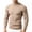 Khaki, variant on Mens Fall Winter Turtleneck Sweater Slim Fit Cable Knitted Casual Pullover Ribbed Long Sleeve Sweaters