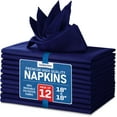 thumbnail image 1 of Canadian Linen Blue Dinner Napkins, 18"x18", 12 Pack Polyester Reusable Washable Table Linen Color Napkins for Dinner Hotel Kitchen Lunch Resort Party, 1 of 10