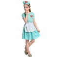 thumbnail image 2 of Glisme Girls Outfit Kids Doctor Dress Up Pretend Play Outfits Stage Performance Party Set Relax Matching Set Size 5-6 Years Sky Blue, 2 of 5