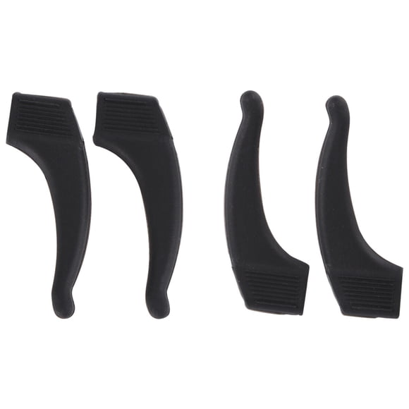 UPGRATOR 10Pares De Cubiertas Antideslizantes Negras Para Patillas De Gafas Hechas En Silicona Duradera