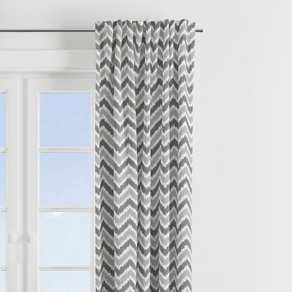 Bacati Stripes Rod Pocket Blackout Curtain Panel, 42 in x 84 in