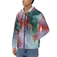thumbnail image 3 of Goofa Colorful Abstract Waves Pattern Mens Full-zip Hoodie, Zip-up Pullover Hooded Sweatshirt, Kangaroo Pocket Hoodie Ideal for Daily Wear, Travel, and Home-Medium, 3 of 5