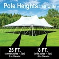 thumbnail image 2 of TentandTable Premium Sectional Canopy Pole Party Tent, White, 60 ft x 60 ft, 2 of 5