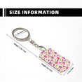 thumbnail image 3 of Uemuo Strawberry And Cheery Pattern Rectangular Metal Keychain - Durable, Stylish, and Personalized Key Ring for Men and Women,Engraved Keychain,Gift Slim Sturdy Keychain, 3 of 7