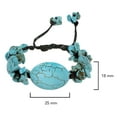 thumbnail image 3 of Handmade Medallion Blue Turquoise Cluster Pull Bracelet, 3 of 5
