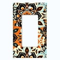 thumbnail image 5 of Metal Light Switch Plate Cover Colorful Orange Blue Mandala Flower Tile Pattern MDL022, 5 of 13