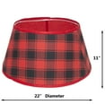 thumbnail image 2 of Collier de pied d'arbre Holiday Time Plaid Stand Band™, Rouge, 2 of 6