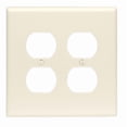 thumbnail image 1 of Placa de pared Leviton Light Almond de 2 bandas de plástico termoendurecible, 1 of 1