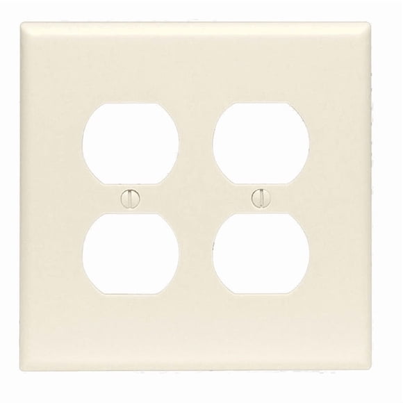 Placa de pared Leviton Light Almond de 2 bandas de plástico termoendurecible