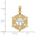 thumbnail image 2 of Pendentif Étoile de David Plaqué Rhodium 14K Or Jaune, 2 of 2