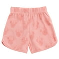 thumbnail image 5 of Disney Minnie Mouse French Terry Drop Shoulder T-Shirt and Dolphin Shorts Outfit Set Infant to Little Kid, 5 of 5