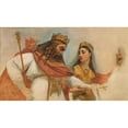 thumbnail image 3 of Antoine-Jean Gros 14x10 Black Modern Framed Museum Art Print Titled - Clovis and Clotilde (1811), 3 of 5