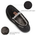thumbnail image 4 of HomeTop Men's Suede Memory Foam Moccasin Slippers Soft Plush Warm Lining House Shoes, 4 of 6