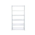 thumbnail image 4 of Metal Rectangular Bookshelf, White High Gloss & Silver, 4 of 5