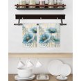 thumbnail image 2 of Blue Spring Floral Kitchen Dish Towels for Drying Dishes Set of 2, Summer Botanical Elegant Vintage Waffle Weave Microfiber Hand Tea Bathroom Towels Quick Dry & Absorbent Towel 15.7x23.6, 2 of 7