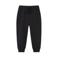 thumbnail image 2 of Cethrio Kids Boys Sweatpants, Cotton Drawstring Casual Solid Color Kids Joggers Black Size 5-6 T, 2 of 4