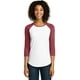 thumbnail image 1 of Camiseta ajustada Very Important Tee® para mujer de District® con mangas raglán de 3/4. DT6211 Distrito DT6211, 1 of 1