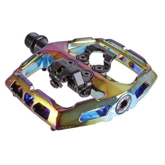 Xpedo Ambix Platform Clipless Pedals, Oil Slick