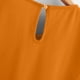 thumbnail image 4 of ICHUANYI Clearance Women's Chiffon Solid Color Short Sleeve Round Neck Casual Shirt Short Sleeve Blouse(Orange, XXL) ICHUANYI WER2023080906665, 4 of 6