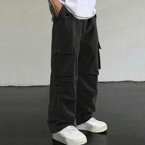 Ceisia Men Utility Inspired Straight Leg Cargo Pants All Season Casual Gift Outdoor Fitness Trousers