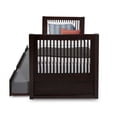 thumbnail image 2 of Camaflexi Twin Size Tall Platform Bed with Twin Trundle - Mission Headboard - Cappuccino Finish, 2 of 5