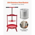 thumbnail image 5 of KFFKFF 3.69 Gal/14L Fruit Wine Press Stainless Steel Basket Wine Making Press Cider Apple Grape Crusher Juice Maker Tool, 5 of 10