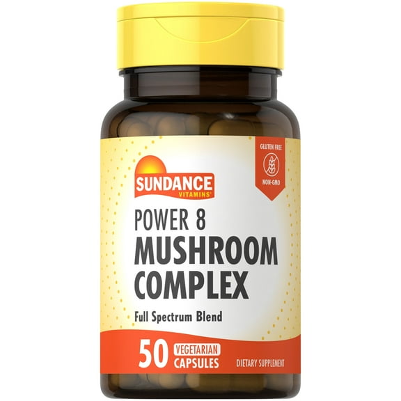Mushroom Complex | 50 Capsules | Full Spectrum Blend of Power 8 Mushrooms | by Sundance