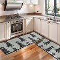 thumbnail image 3 of Kitchen Rugs Sets Of 2,Black Labrador Anti Fatigue Kitchen Mat Rugs Non Slip Washable,Decorative Kitchen Floor Mats for Kitchen,Sink,Laundry,17"x47"+17"x47", 3 of 5