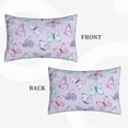 thumbnail image 4 of Daiia Purple Butterfly Bedding Waterproof Pillow Protector Zippered Queen – Bed Bug Proof Pillow Encasement-16"x24", 4 of 9