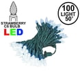 thumbnail image 4 of Novelty Lights Pure White C6 LED Christmas String Lights 100 Strawberry Bulbs (Green Wire, 50 Feet), 4 of 6