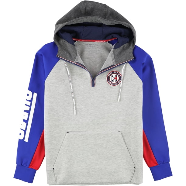 Tommy Hilfiger New York Giants Sudadera con capucha para hombre, gris, mediano
