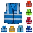 thumbnail image 6 of High Visibility Safety Vest for Men Women Sleeveless Reflective Strips T-Shirts Mesh Hi Vis Full zip Class 2 Shirt with Pockets, 6 of 6