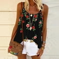 thumbnail image 2 of CYMMPU Clothing for Women Tank Top Printed Spaghetti Strap Loose Camisole Flowy Camis Sleeveless Pleated Tunic Tops Summer Vest Top, 2 of 5