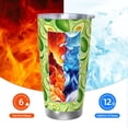 thumbnail image 6 of Lsque Green Avocado Pattern 20oz Car Cup with Lid and Straw, Insulated Coffee Cup with Straw Topper, Spill Proof Travel Coffee Mug, Stainless Steel Tumble-Straw Three-piece Set, 6 of 8